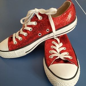 Red sparkly chucks